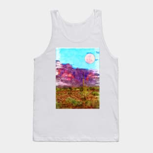 Super Bright Moon In The Desert. For Moon Lovers Tank Top